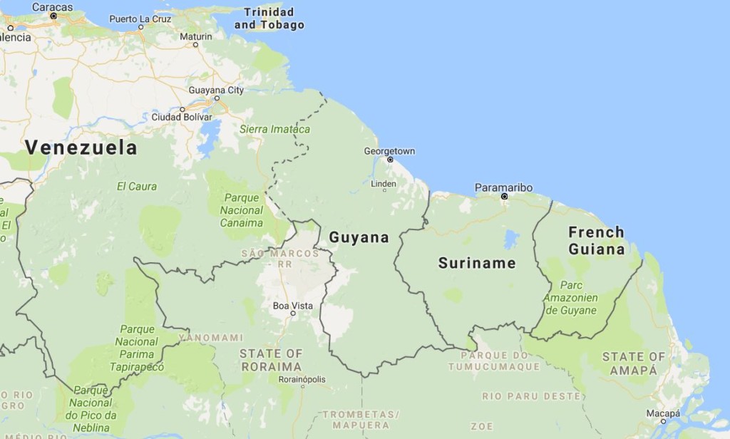 Guyana. Source: Google Maps