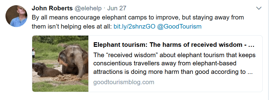 Elephant tourism's shades of grey