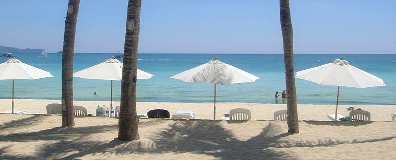 White Beach at Boracay, the Philippines, by Caraboapower (CC BY-SA 3.0) via Wikimedia. https://commons.wikimedia.org/wiki/File:White_Beach_at_Boracay.jpg