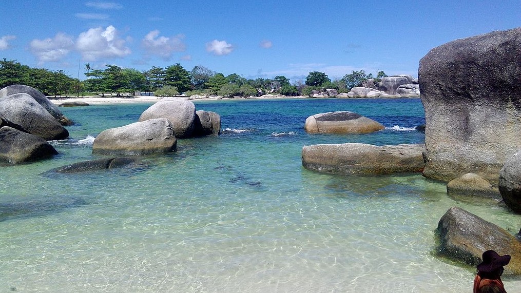 Tanjung Tinggi Beach, Bangka-Belitung Province, Indonesia. By HeyFromINDO (CC BY-SA 4.0) via Wikimedia. "GT" cropped it. https://commons.wikimedia.org/wiki/File:Tanjung_Tinggi_Beach,_Bangka-Belitung_Province,_Indonesia.jpg