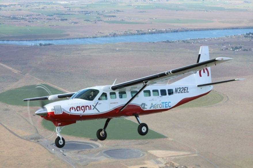 Half-hour test flight of all-electric Cessna Grand Caravan by MagniX and AeroTEC. Photo: MagniX