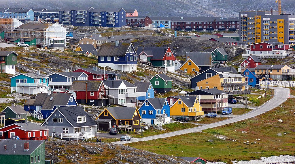 Nuuk, capital of Greenland, in 2010. By patano (CC BY-SA 3.0) via Wikimedia. https://commons.wikimedia.org/wiki/File:Nuuk_-_capital_of_Greenland_-_panoramio.jpg