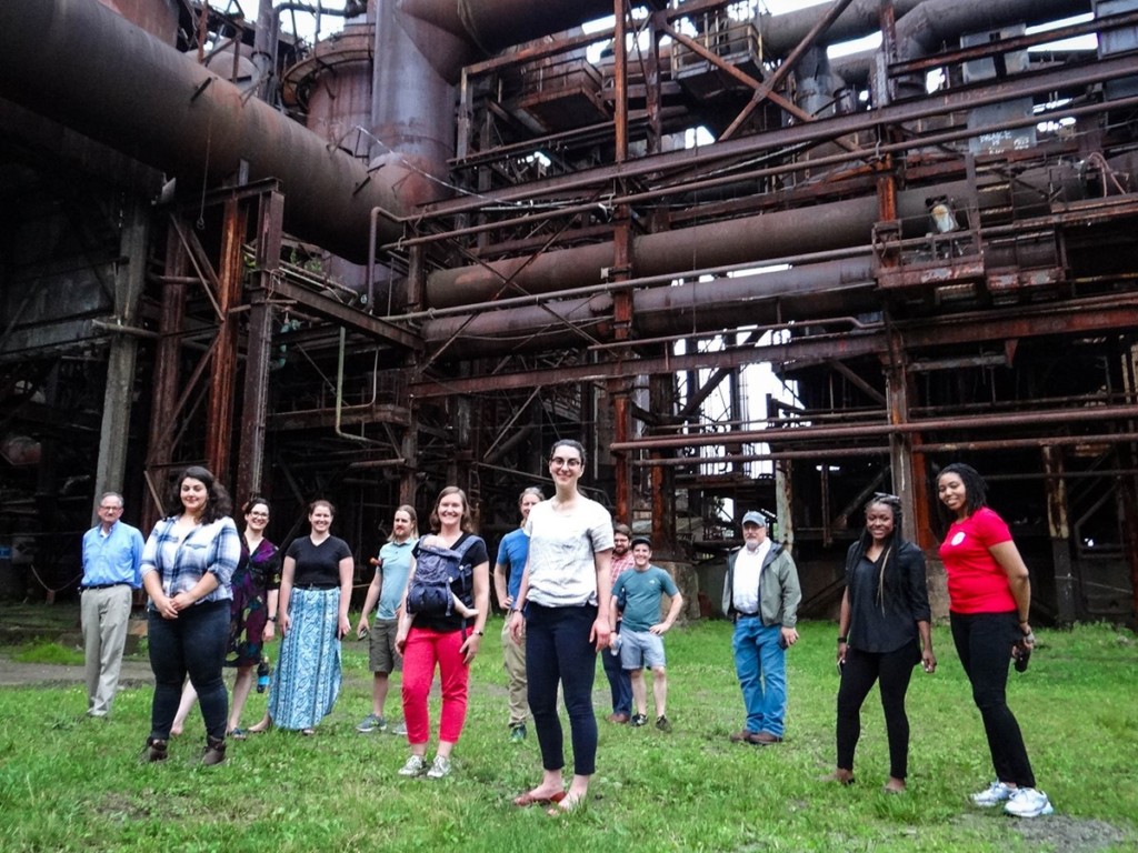 River of Steel National Heritage Area partners at the Carrie Blast Furnaces "a relic of an industrial era that has left behind a complex legacy". Pic National Park Service (CC0) via NPS.gov. https://www.nps.gov/articles/riversofsteel_dialogue_workshop.htm