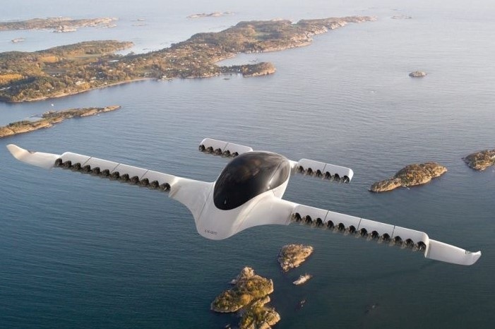 Lilium's all-electric vertical take-off and landing jet.