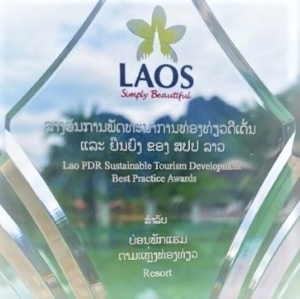 Lao PDR Sustainable Tourism Development Best Practice Award for Riverside Boutique Resort, Vang Vieng, Laos