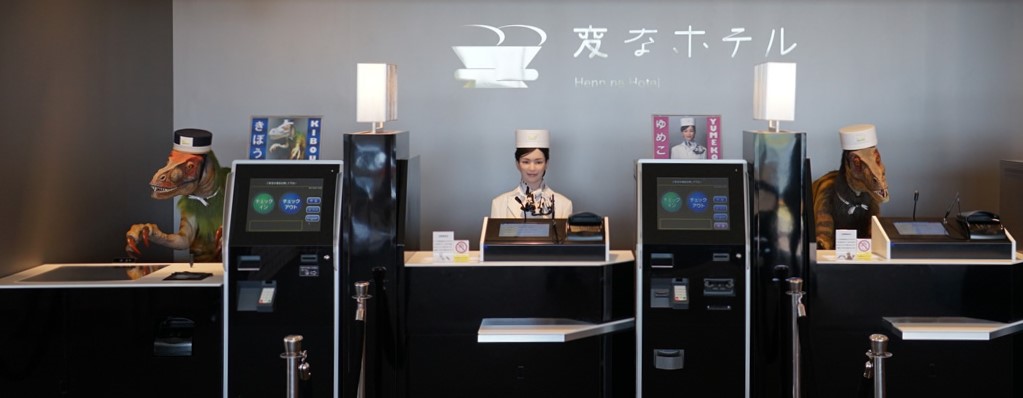 Henn na Hotel Japan where robots have replaced human staff to keep running costs down