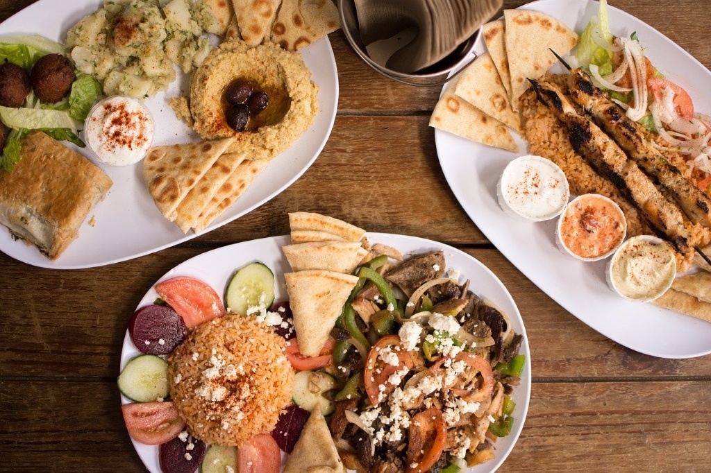 A taste of Greece. By jcvelis (CC0) via Pixabay. https://pixabay.com/photos/authentic-greek-greek-food-hummus-1649223/