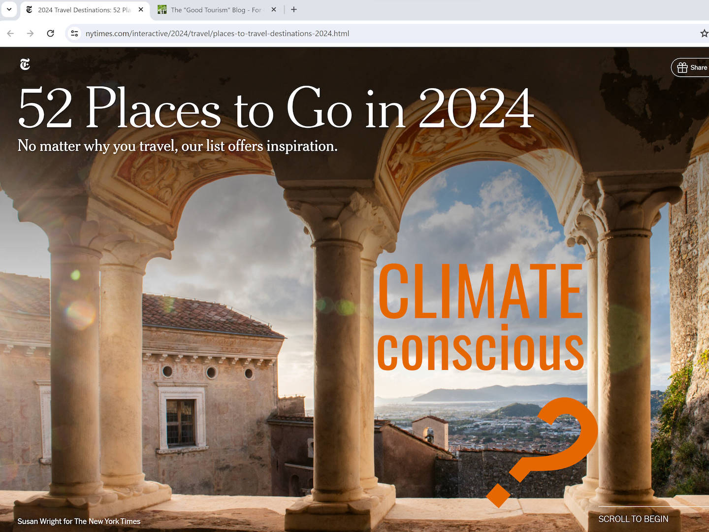 A climateconscious reading of ‘The New York Times’ list of ‘52 Places