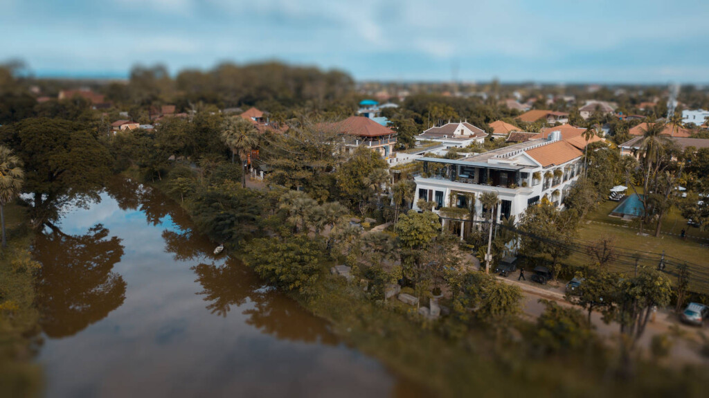 Jaya House River Park's greeness spills out into Siem Reap, along the Siem Reap River