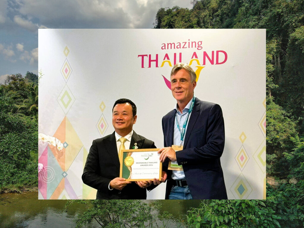 Anurak Community Lodge in southern Thailand has won the Tourism Authority of Thailand 2024 Responsible Tourism Award in the “Responsible Tourism Accommodation” category. Willem Niemeijer, Anurak co-founder and CEO of Anurak owner-operator YAANA Ventures, received the award from Thailand’s Minister of Tourism and Sports, Sorawong Thienthong, at World Travel Market in London, November 5.