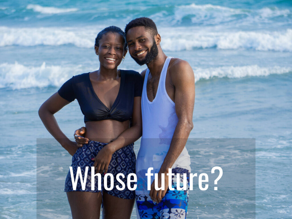 Whose future is it anyway? Tourism and solidarity with Ghana & the developing world: Can they go hand in hand? Photo by Ransford Quaye (CC0) via Unsplash. https://unsplash.com/photos/woman-in-black-tank-top-and-blue-and-white-floral-skirt-standing-on-beach-during-daytime-b6KGlgCxH4o